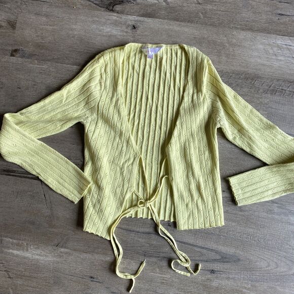 No Boundaries Open Front Cardigan XS Yellow - Picture 1 of 5